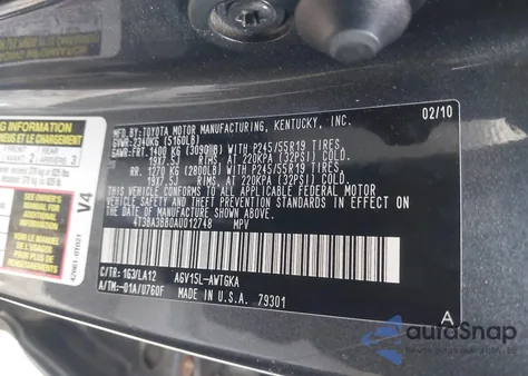 2010 Toyota Venza from USA, damaged, VIN 4T3BA3BB0AU012748